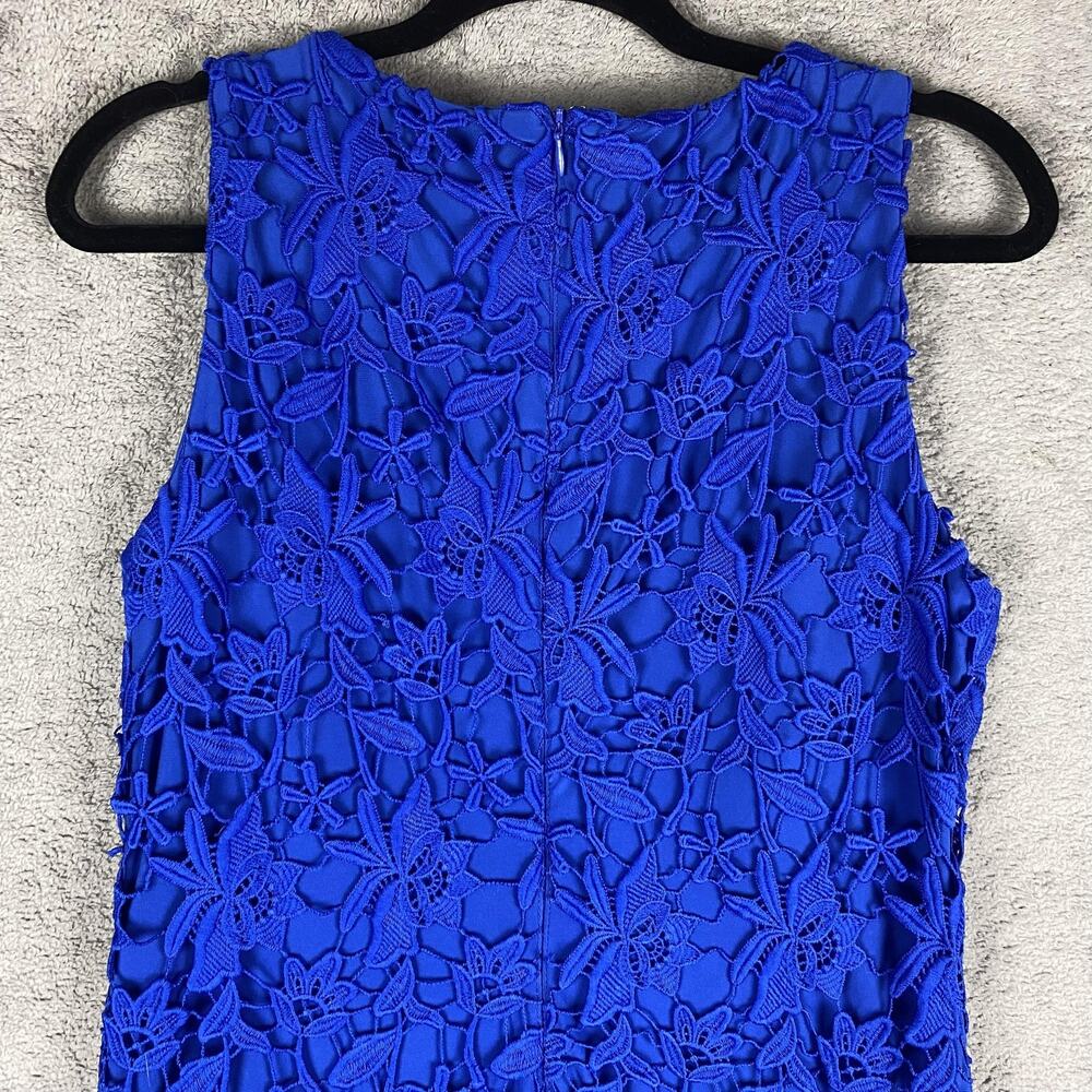 Lauren Ralph Lauren Dress Womens 8 Floral Lace Sleeveless Festive Cocktail Party - Picture 5 of 12